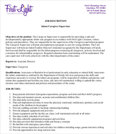 Resident Caregiver Job Description