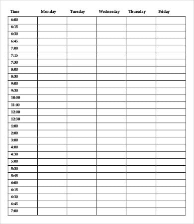 Daycare Schedule Template - 7+ Free Word, PDF Format ...