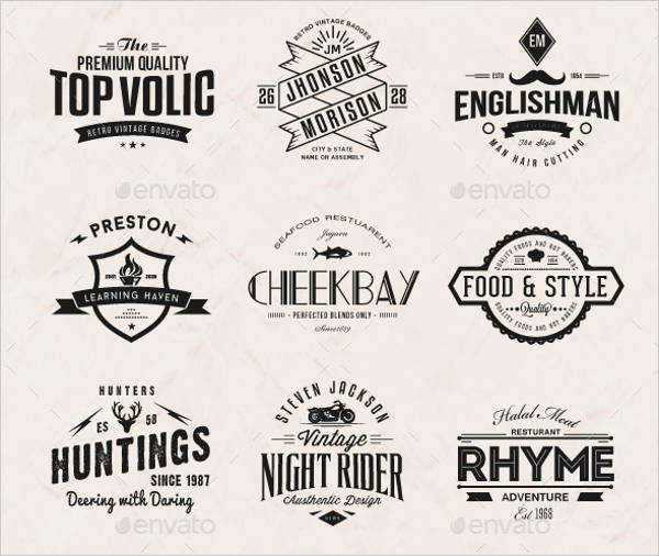 vintage badge logos