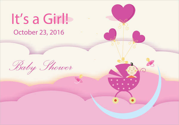 free baby girl shower printable template
