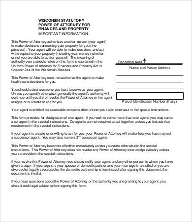 general financial power of attorney form