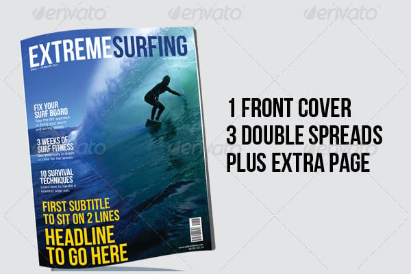 surfing magazine template