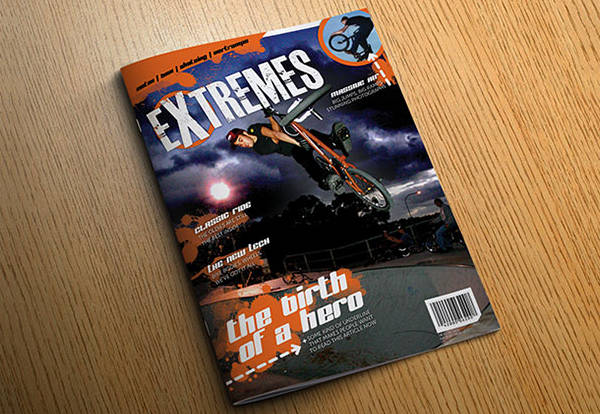 extreme sports indesign magazine