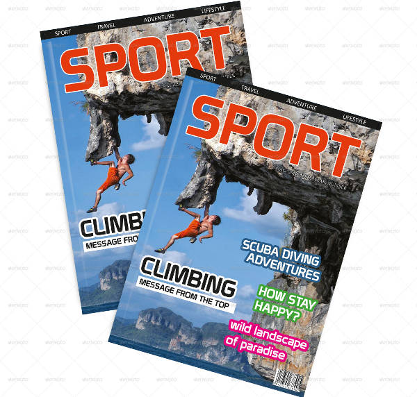 creative sports magazine template