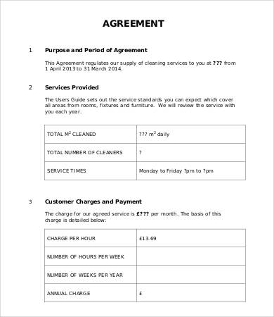customer service level agreement template