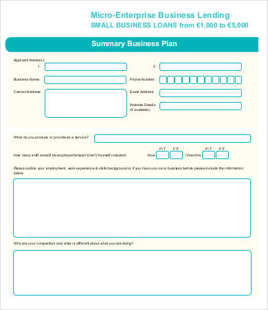 making a business plan for a loan