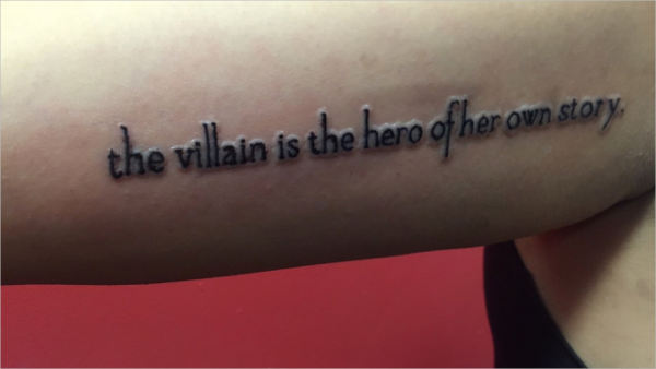 small literary tattoo