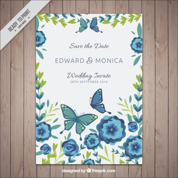 butterfly invitation template
