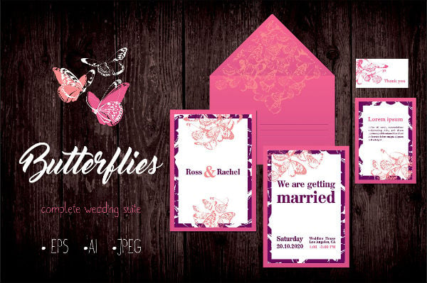 butterfly wedding template