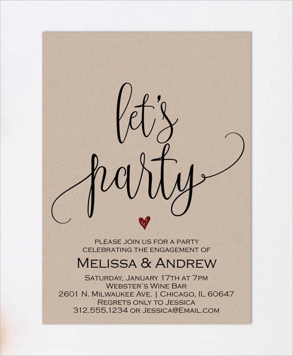 printable engagement party invitation
