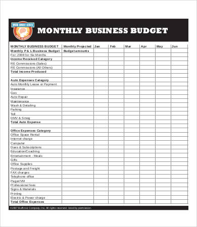 14+ Sample Business Budget Templates - Word, PDF, Excel