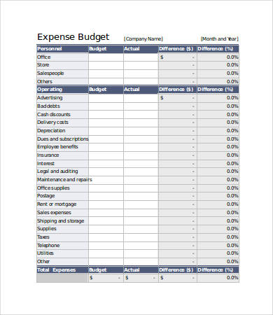 monthly budget template xls