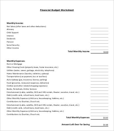 Home Budget Worksheet Template - 10+ Free PDF, Word Documents Download