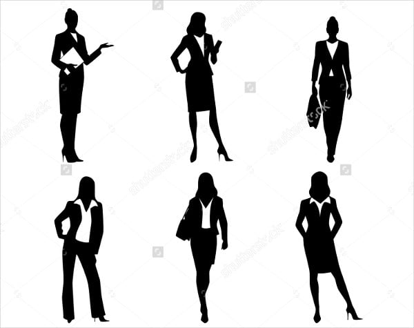 business woman silhouette
