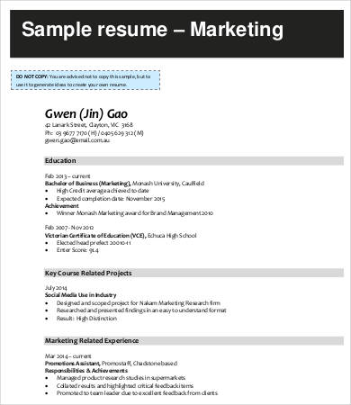 Digital Marketing Resume - 7+ Free Word, PDF Documents Downlaod | Free