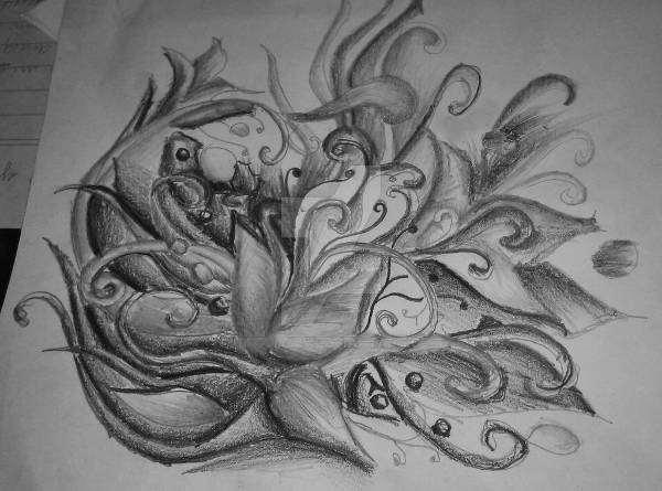 abstract pencil drawing