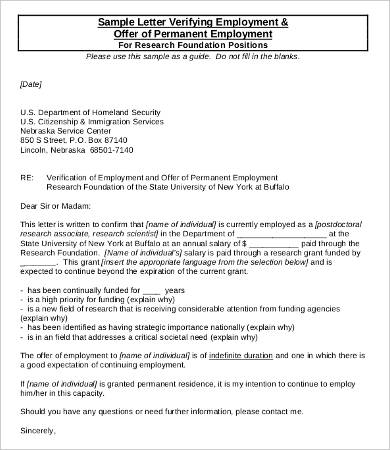 Letter Of Employment Verification - 7+ Free Word, PDF Documents Download