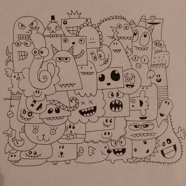 funny doodle drawing