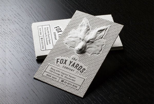 3d embossed business card