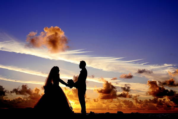 wedding silhouette photography