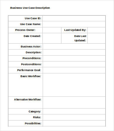 Use Case Template - 9+ Free Word, PDF Documents Download