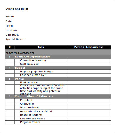 Excel Checklist Template - 13+ Excel Documents Download