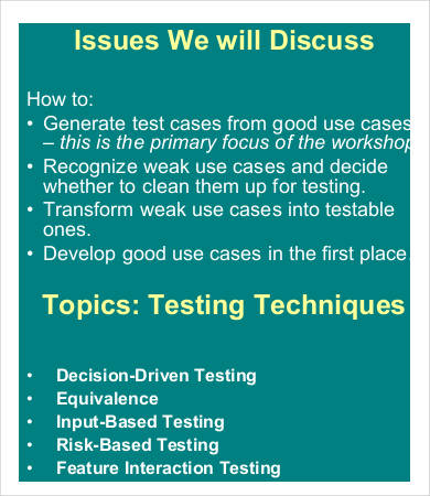 use case testing template