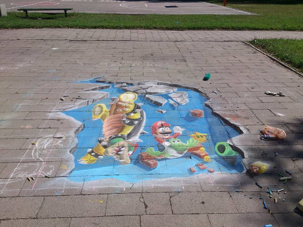 7 Chalk Drawings Art Ideas   3D Chalk Drawing 