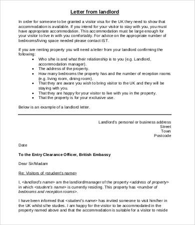 letter of employment verification for landlord