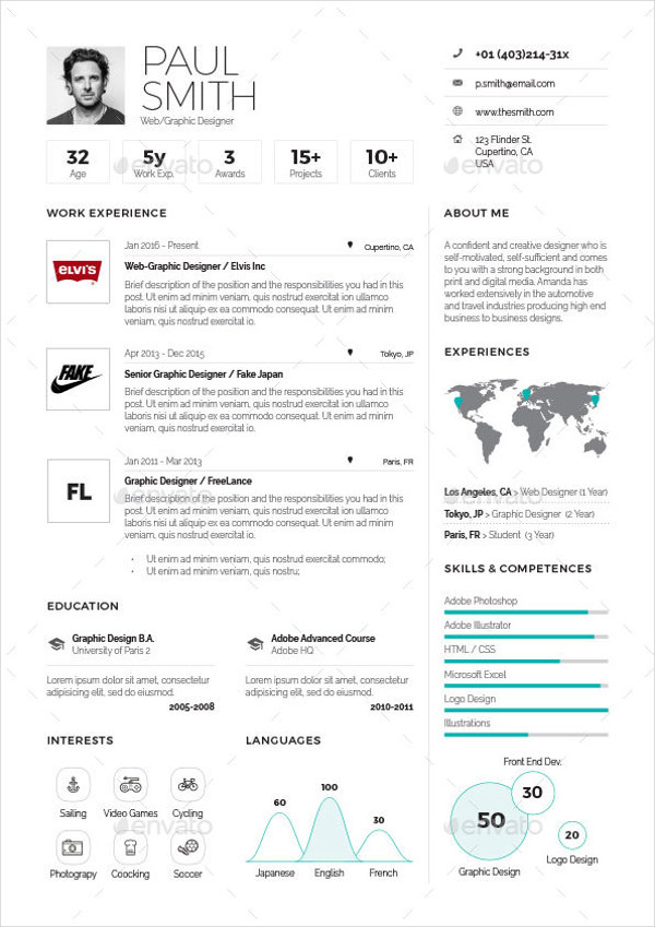 9 One Page Resume Templates