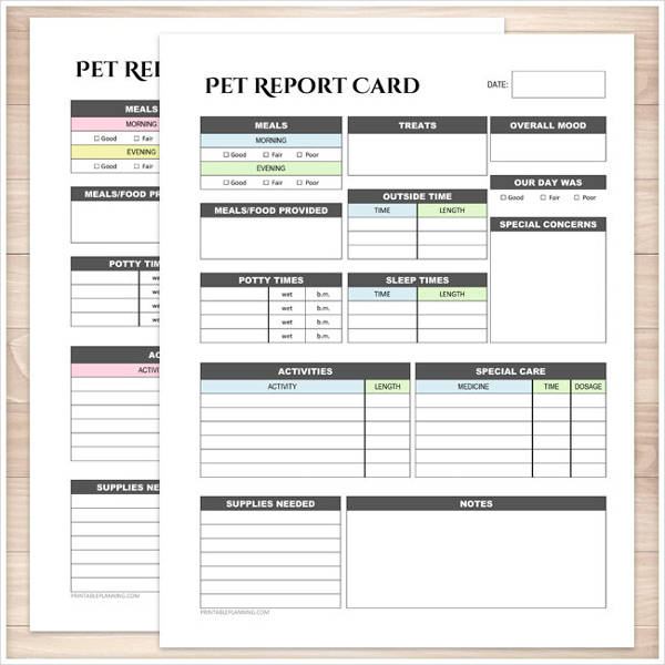 printable report card template