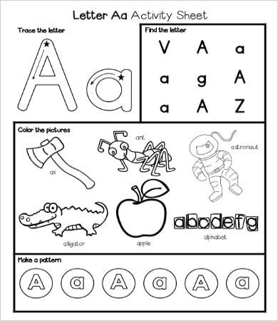 alphabet printable worksheets