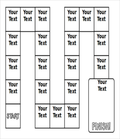 editable board game template