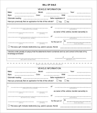 motorcycle bill of sale template 9 free word pdf