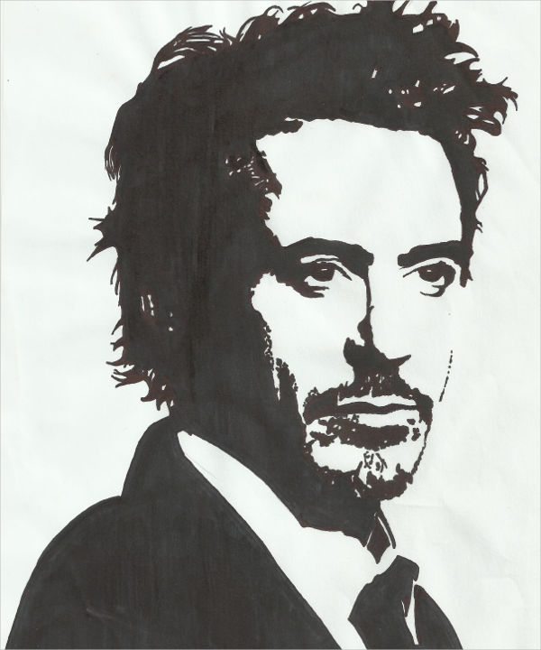 Stencil Art Templates   Stencil Artof Robert Downey 