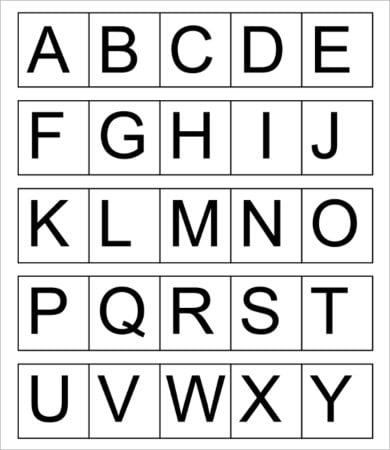 free printable capital alphabet letters