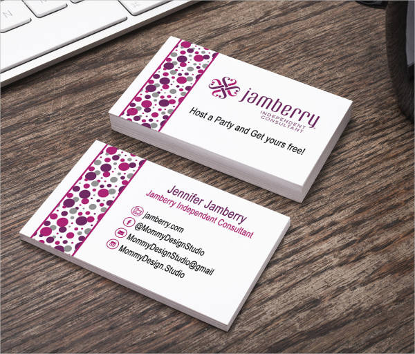 printable colored business card