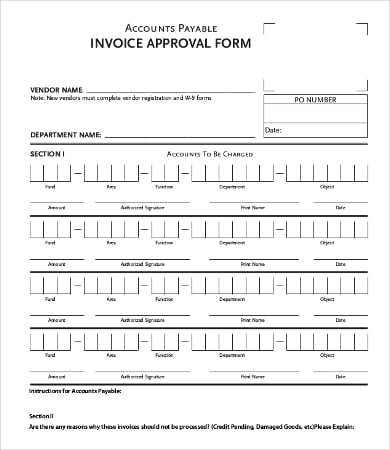 invoice approval form