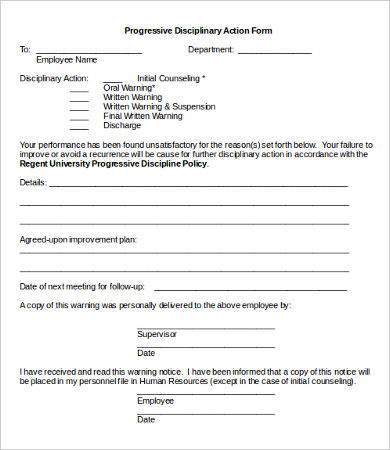 Disciplinary Action Form - 21+ Free Word, PDF Documents Download