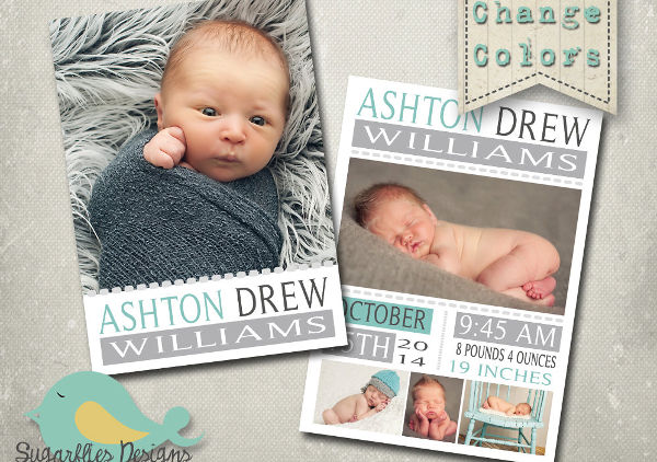 9 Baby Announcement Templates Free PSD AI Vector EPS Format Download