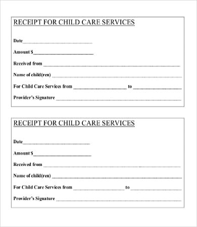 services paid receipt template