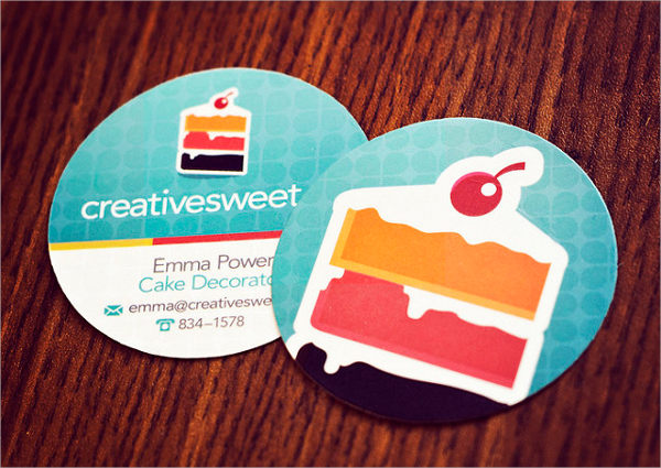 round creative business card