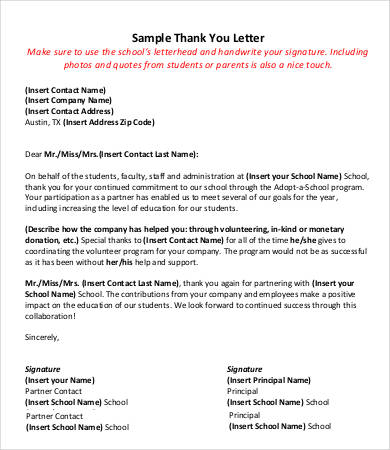 13+ Printable Teacher Thank You Letters - PDF, DOC, Apple ...