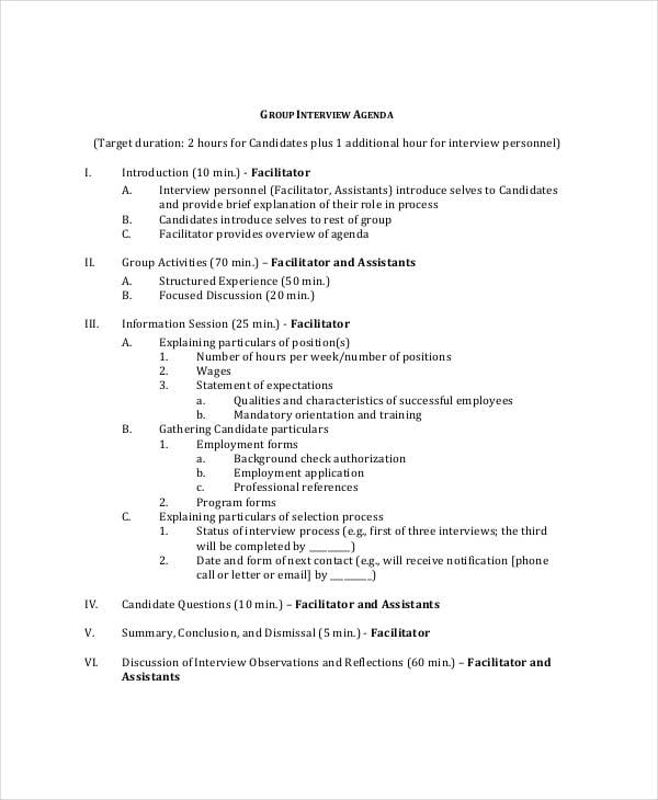group interview agenda template1