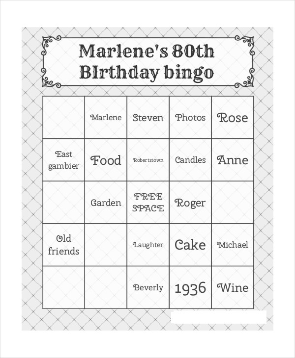 Free Printable Bingo Card 19+ Free PDF Documents Download