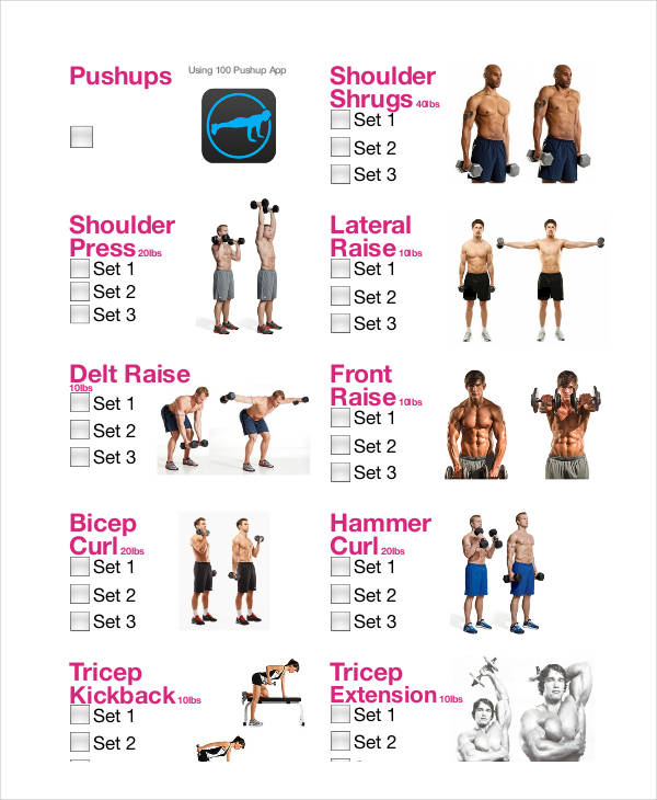 Workout Checklist Template 9 Free Word PDF Format Download