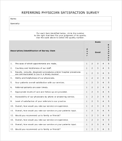 Doctor job satisfaction survey