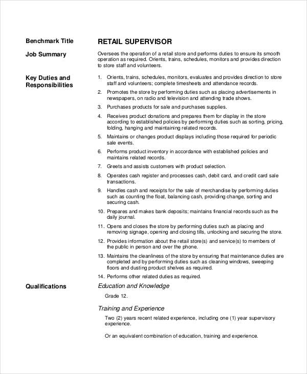 34+ Business Job Description Templates - PDF, Word | Free & Premium ...