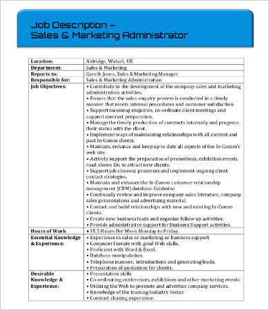 10+ Administrator Job Description Templates - PDF, DOC