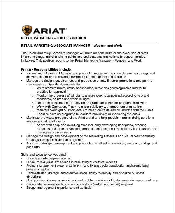 10+ Retail Job Description Templates PDF, DOC